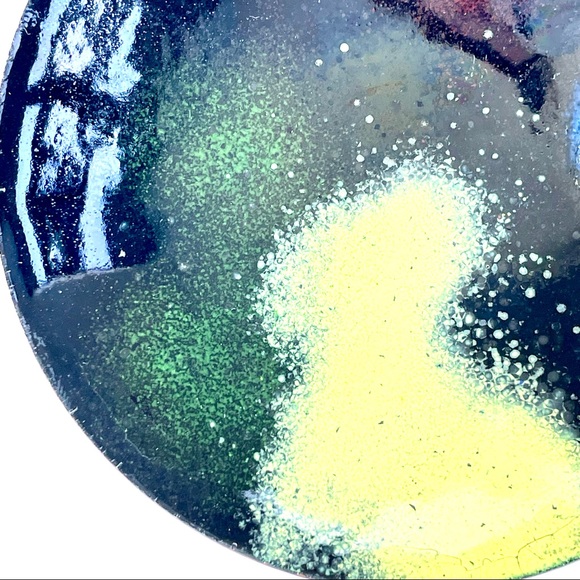 Vintage Enamelled Copper Trinket Dish - Picture 9 of 16